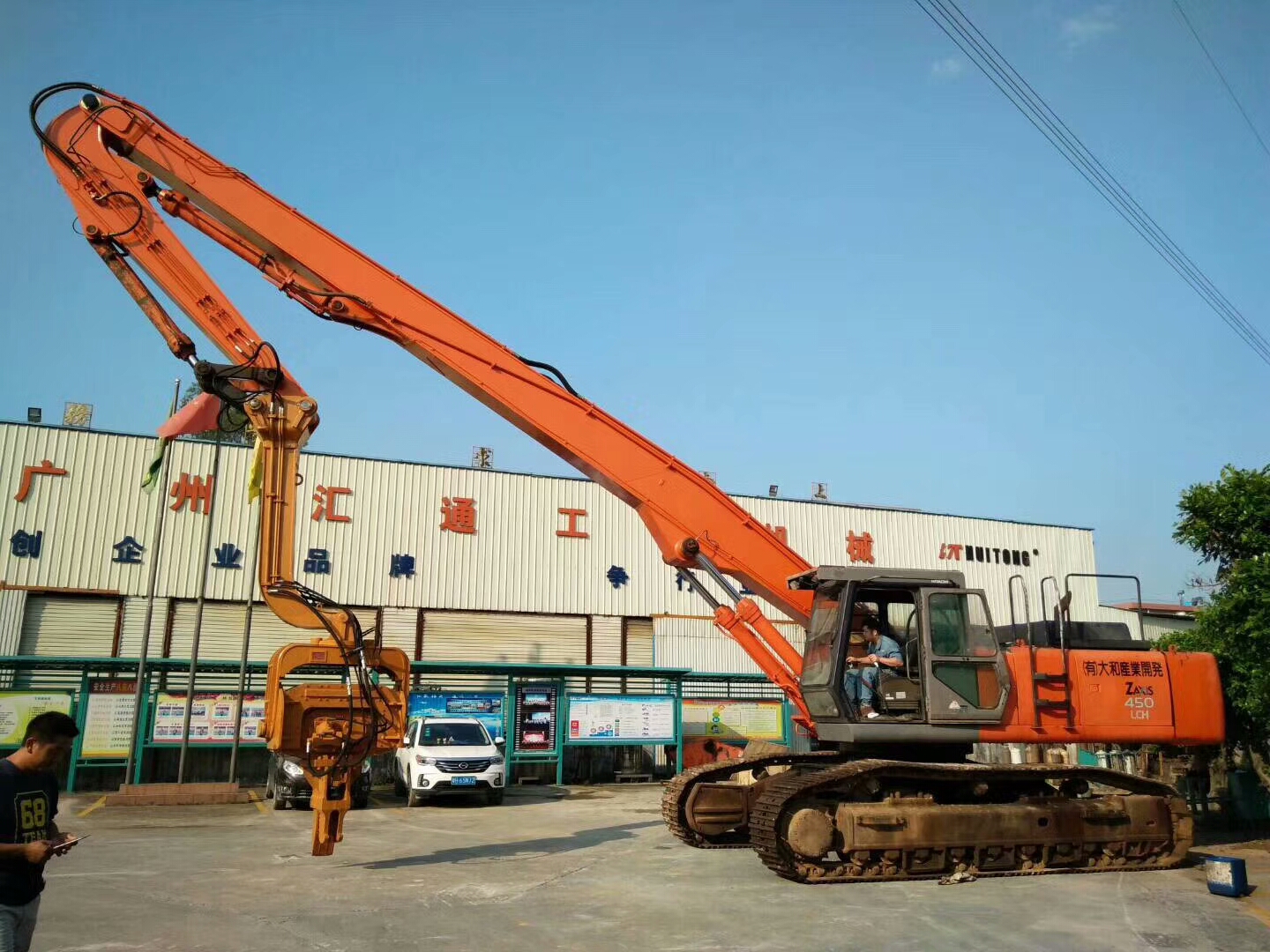 挖掘機(jī)打樁臂、打樁臂、打樁錘、挖掘機(jī)打樁臂廠家