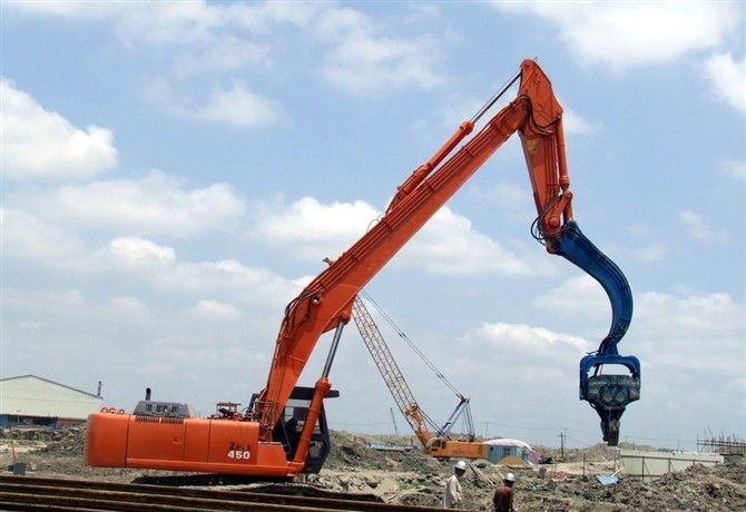 挖掘機(jī)打樁臂、打樁臂、打樁錘、挖掘機(jī)打樁臂廠家